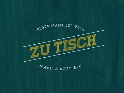 Zu Tisch Logo logo type typography
