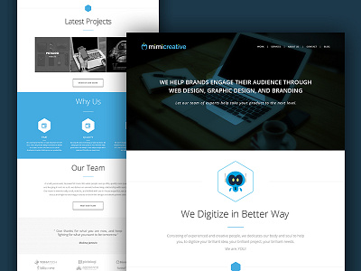 Mimi Creative branding code flat light marketing responsive ui ux website
