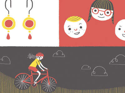 Editorial Sneak Peek bike editorial icons illustration