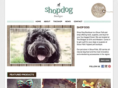ShopDog Website dog home page responsive simple website