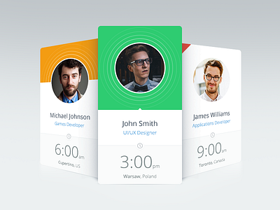 Profile Cards cards flat profile ui user interface