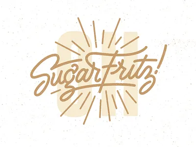 Oh Sugar Fritz! fritz gold ligature line oh script single weight sugar type typography white