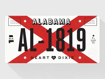 Alabama License Plate alabama license plate state plate typography