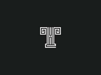 TH Monogram hotel icon logo logomark mark monogram pillar th