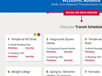 BARTA bus design transit ui ux web design website