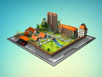 Little City 3d buildings city visualisation