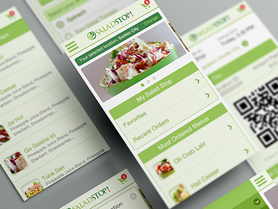 SaladStop Order Ahead Solution green mobile salad ux