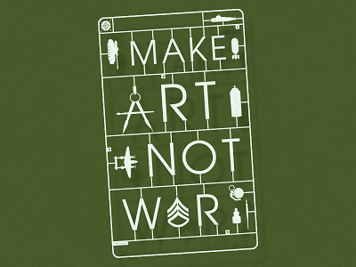 Make Art Not War poster print type typedesign typography