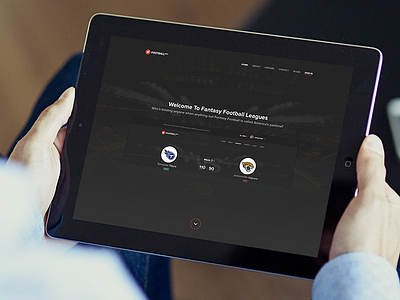 Fantasy Football Website Design #2 america design fantasy football inspiration interface landing minimal rugby sport teaser uiux