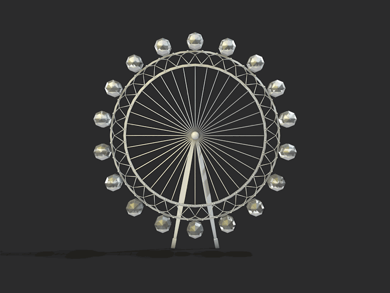 London Eye death trap. 3d c4d carriage england eye ferris wheel gif london london eye low poly modelling motion