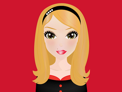 Girl beautiful beauty dress up fashion girl illustration make up woman