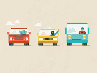 Transportation bus car flat rental taxi travel