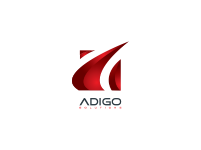 Adigo Solutions a it logo management red technology