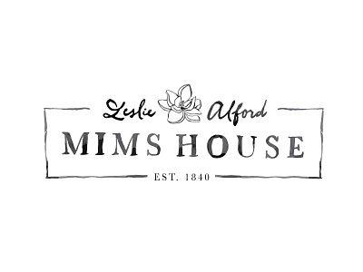 Mims House Logo Sketch design identity illustration lettering logo