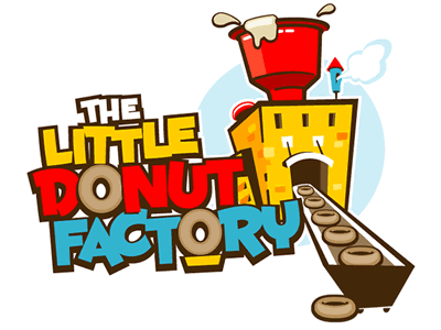 Little Donut Factory logo design illustration logo