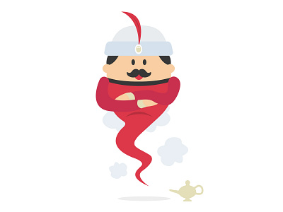 Genie genie illustration mustache