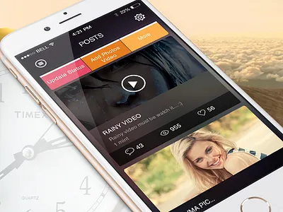 Social app 6 app ios7 ios8 iphone post screen social