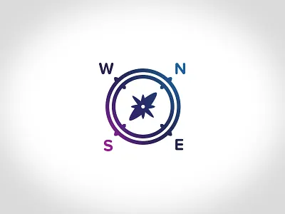 Simple Compass black blue compass flat icon logo pink simple white zattberg