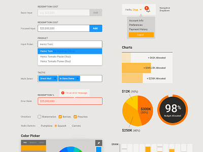 UI Library elements forms inputs style guide ui