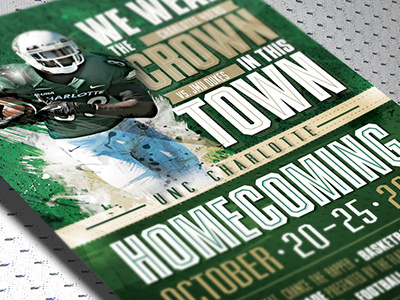 UNC Charlotte Homecoming Poster 49ers charlotte college football poster