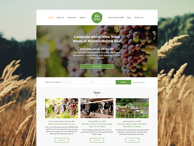 Food Adventure - The page. On the Web. cardiff design food haum wales web webdesign website