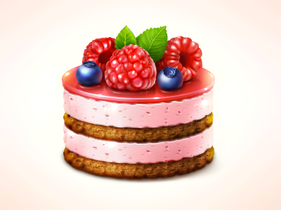 542 calories cake food graphic halo lab icon illustration mint strawberry