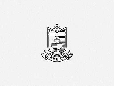 Rebranding of a School Logo logo minimal peters rebranding retro school shield source water