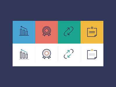 Icons for this new App analyse app board flat goals icons transactions
