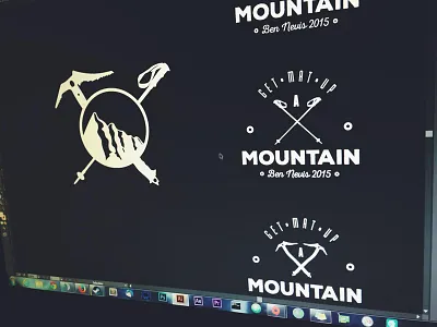 Charity Walk Logo charity climbing grunge logo rough treking vintage walking