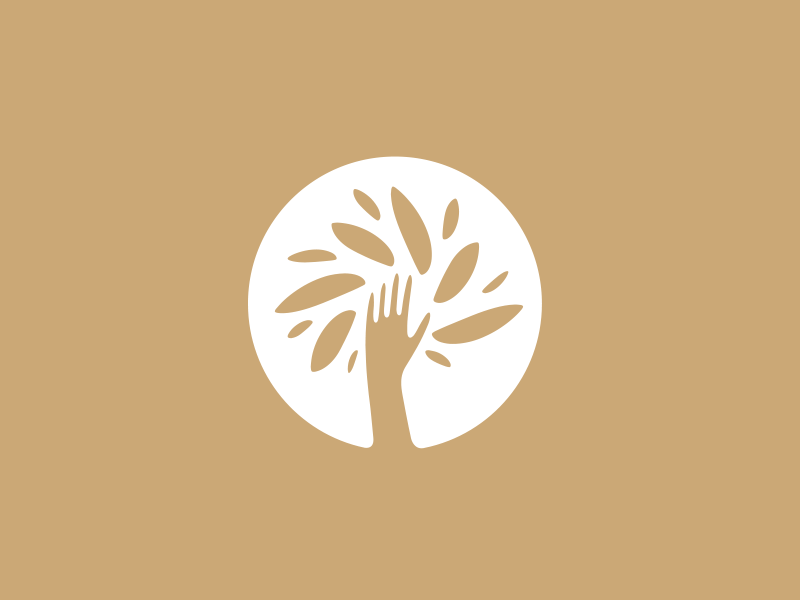 Insurance Identity branding brown gold hand identity insurance logo tree