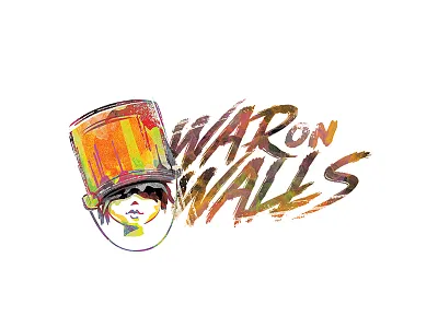 War on Walls brush bucket color david garibaldi gallery lettering logo paint typography war on walls