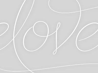 Beloved. brush calligraphy ink lettering ligature pen