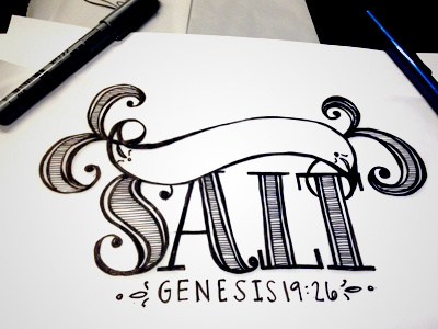 Salt lettering hand drawn type illustration lettering typography