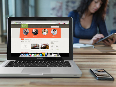 Workplace Responsive Mockup iphone5 macbook pro mockup peachy