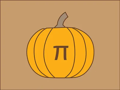 Pumpkin Pi autumn fall flat halloween illustration orange pi pie pumpkin tasty thanksgiving vector