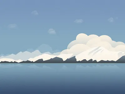 Snow Mountain debut illustration mountains photoshop pixyep
