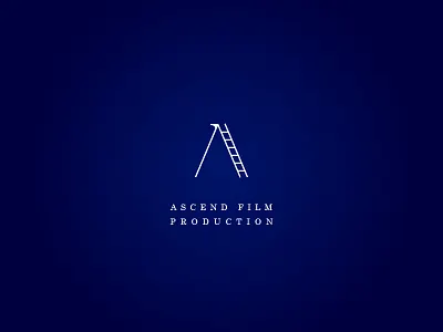 Ascend Film Production cinema film flat logo minimalist monocolor