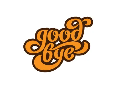 good bye calligraphy handwriting lettering typography