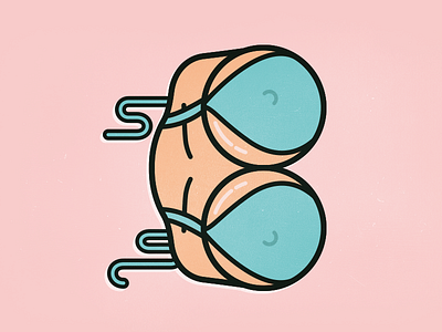 B - 36 Days of Type 36days b 36daysoftype bikini bra breast flat illustration lettering summer type typography