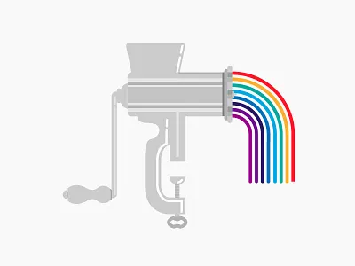 meat grinder art butcher clean color grind grinder illustration meat meat grinder mince rainbow vector