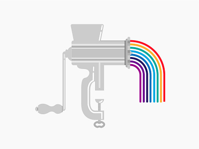 meat grinder art butcher clean color grind grinder illustration meat meat grinder mince rainbow vector