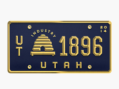 The Beehive State beehive industry liscene plate mormon mormons state plates typography utah