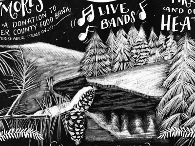 Chalk Poster chalk chalk lettering hand lettering holiday illustration lettering snow typography
