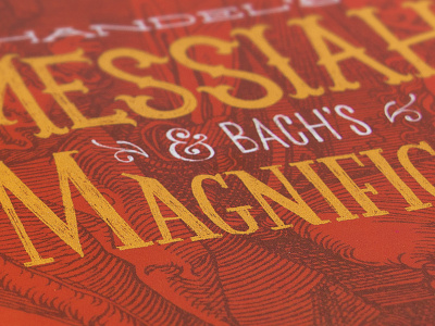 Messiah & Magnificat - Final ampersand bach christmas hand hand drawn handel handmade lettering magnificat messiah type woodcut