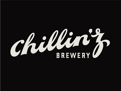 Chillin'z logo beer bold branding brewery design lettering logo logotype script type typography