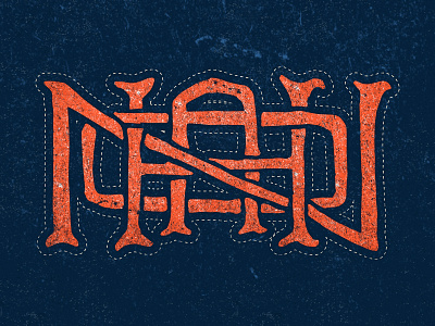 Noah Monogram design edmonton handcrafted handmade illustration lettering monogram noah pencil sketch typography yeg