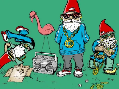 What's up, Gnomie? card dcay g thing gangsta gnome gnomie greetings