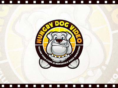 Hungry Dog Video animation bite bulldog character design dog happy hungry illustration logo mascot vector