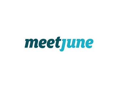 Meet June Logotype blue exploration focus lab logo logotype serif type