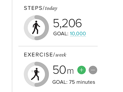 Movement Tracker app health icons illustration interface typography ui ux